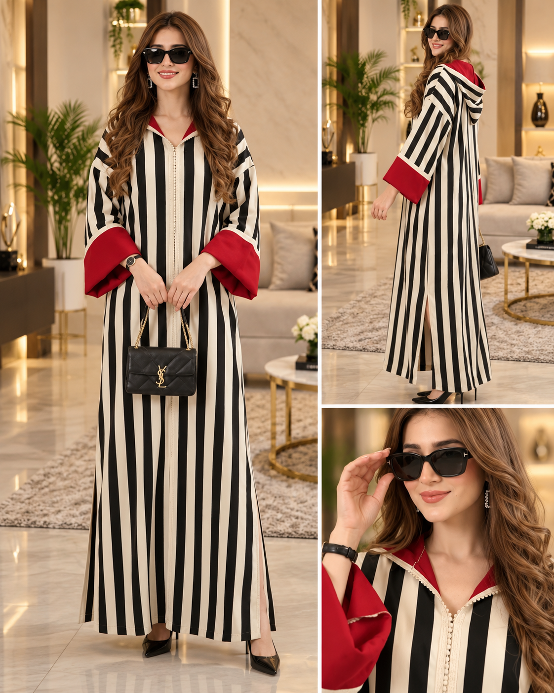 Stylish Stripes Hood Outfit