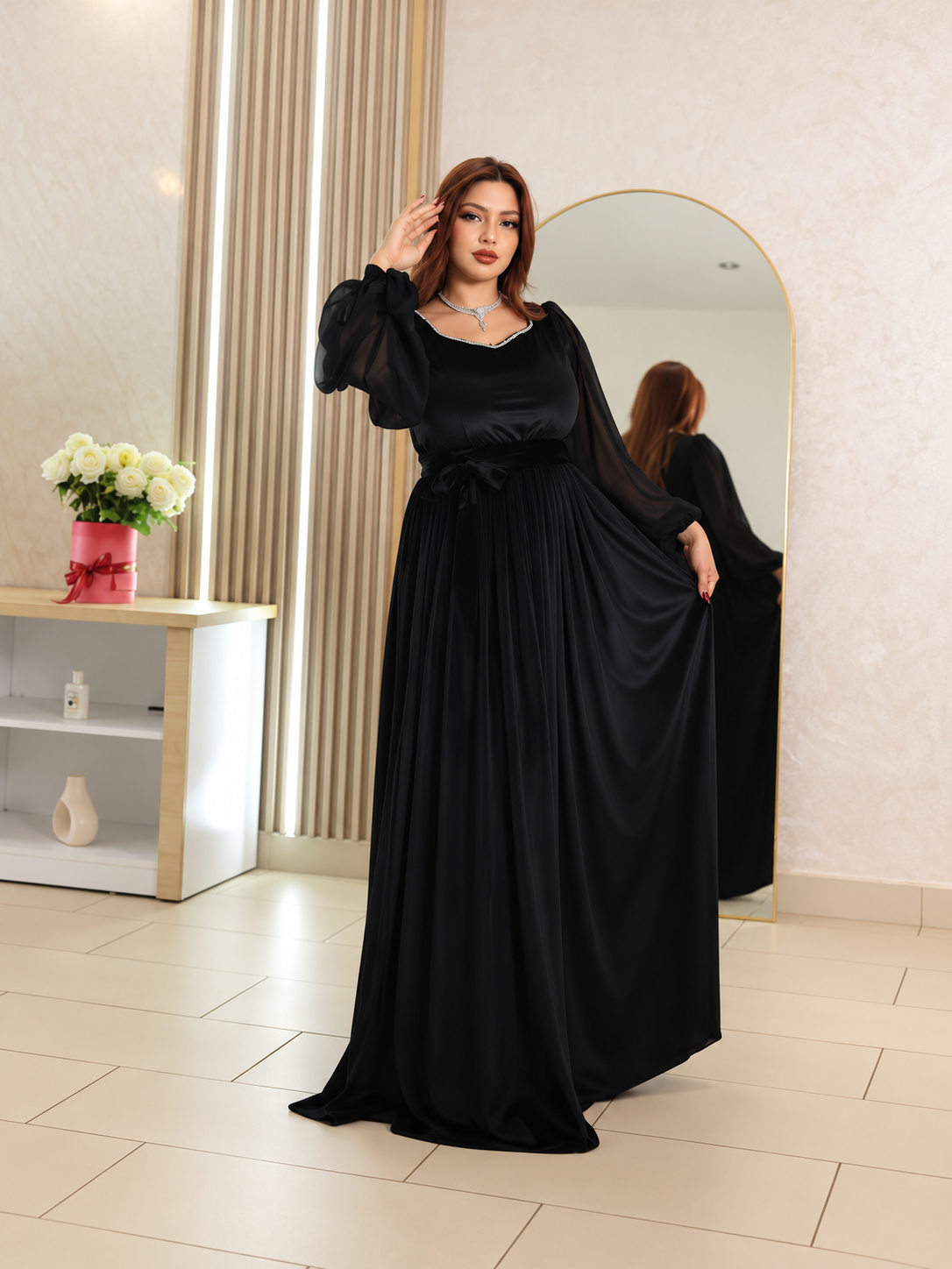 Black Maxi With Bell Sleeves