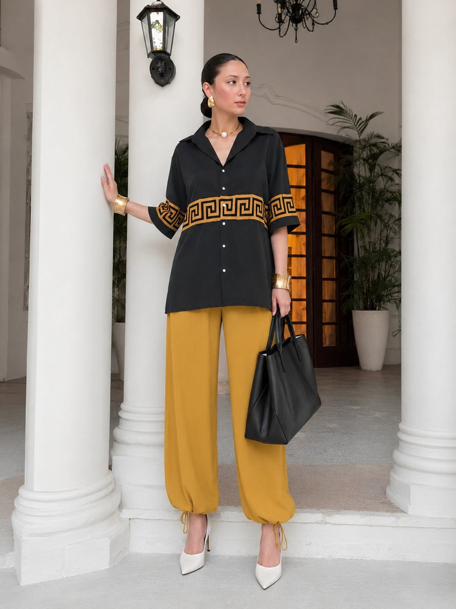 Black Gold Versace Stylish Dress