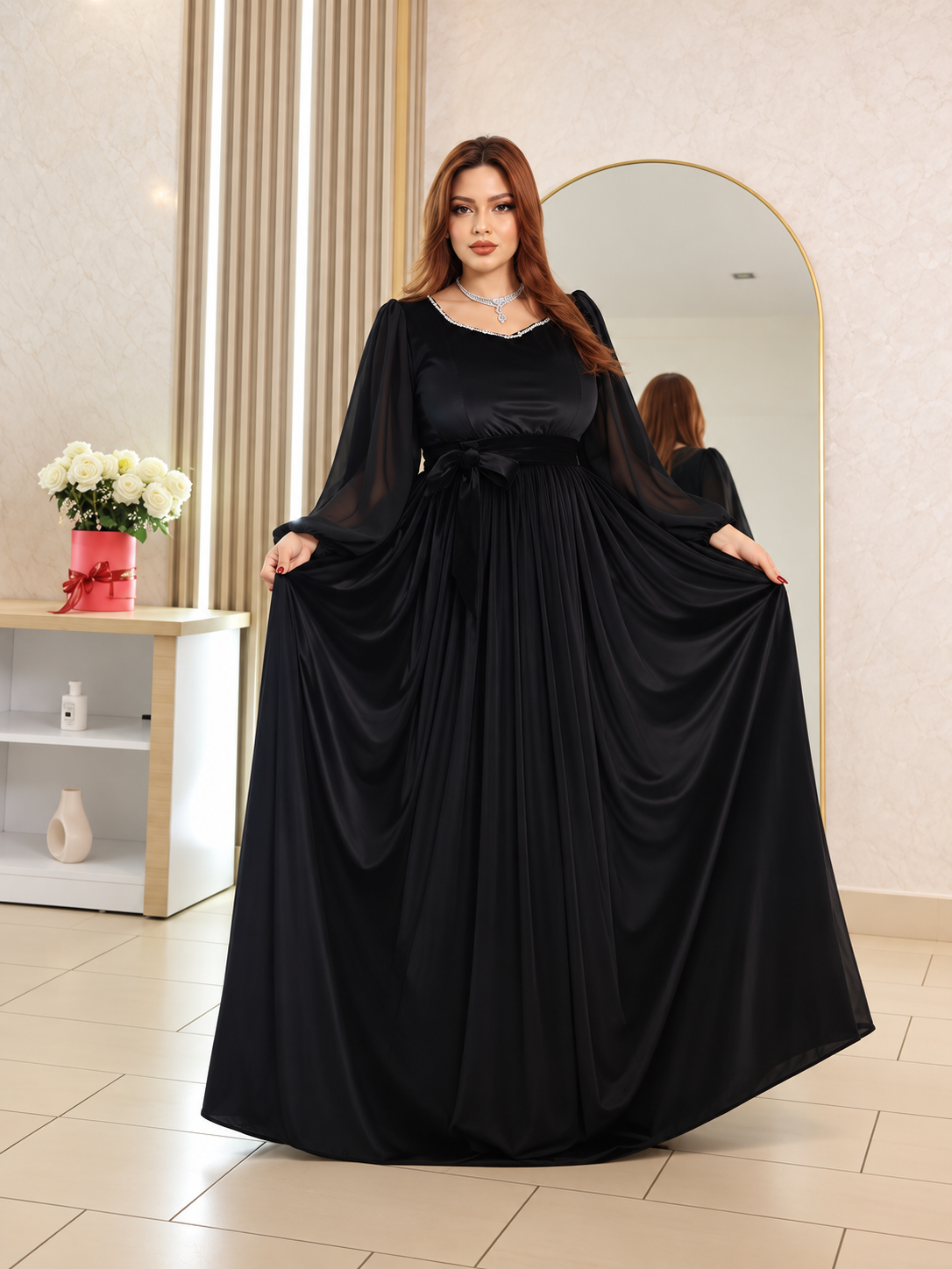 Black Maxi With Bell Sleeves