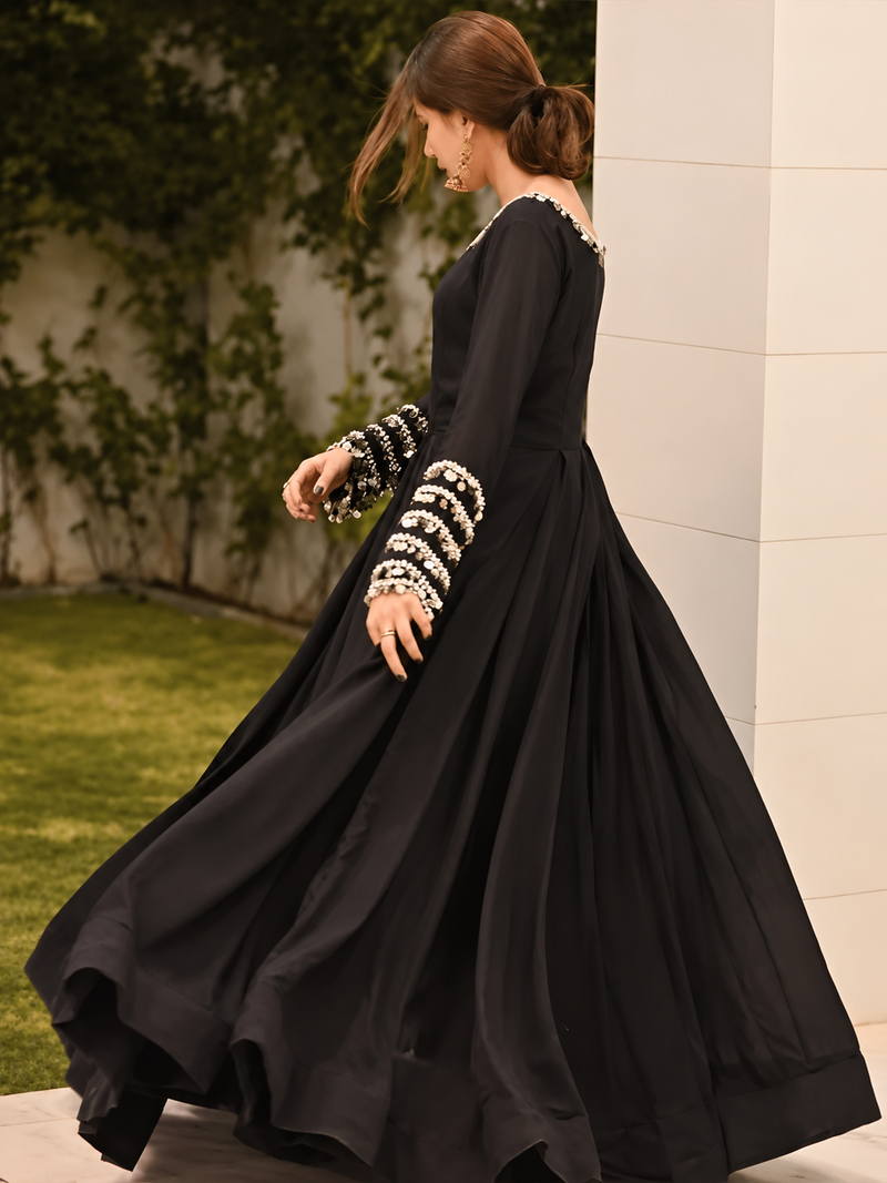 Black Stylish Coin Maxi