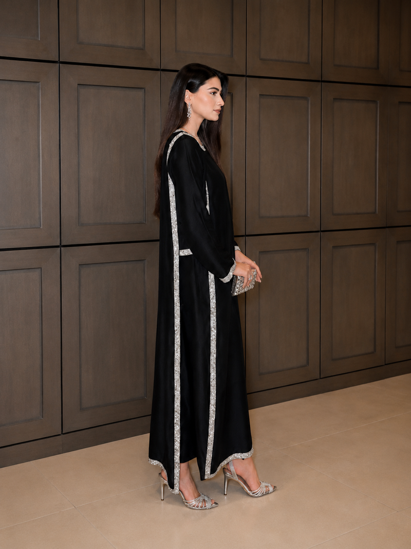 Black Stylish Cuts Trending Dress (02 Piece)
