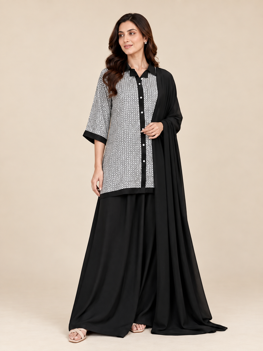 Black Diamond Dress (03 Piece)