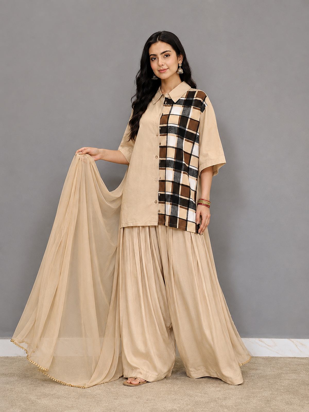Noor E Beige (03 Piece)