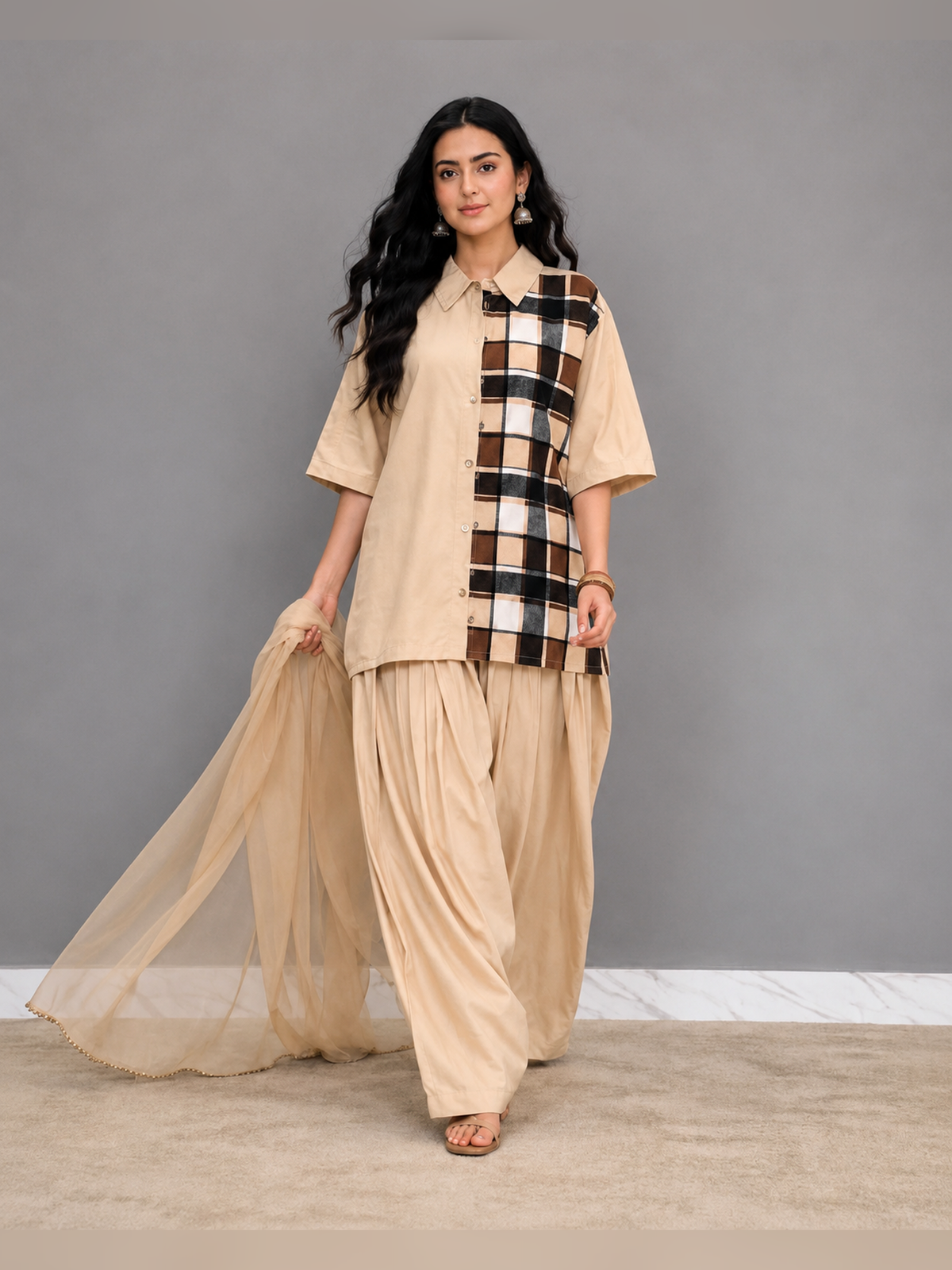 Noor E Beige (03 Piece)