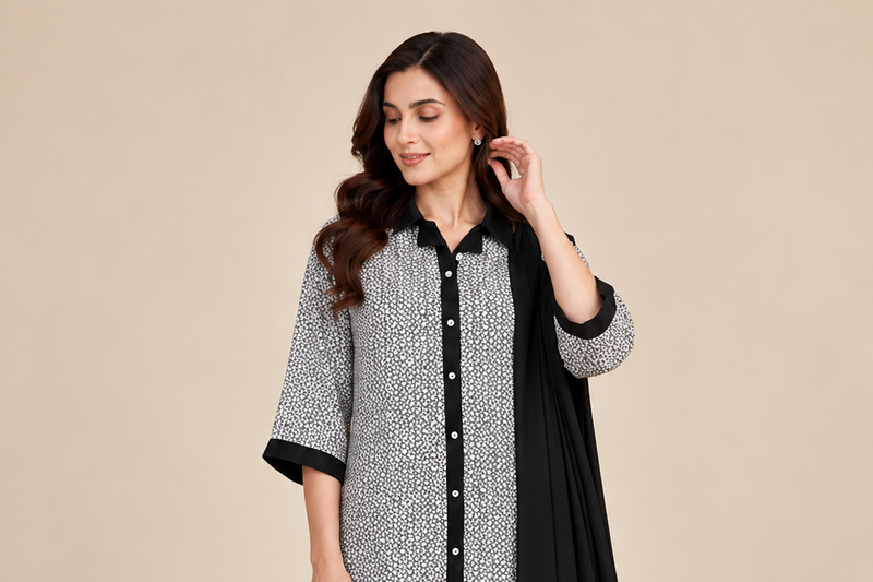 Black Diamond Dress (03 Piece)