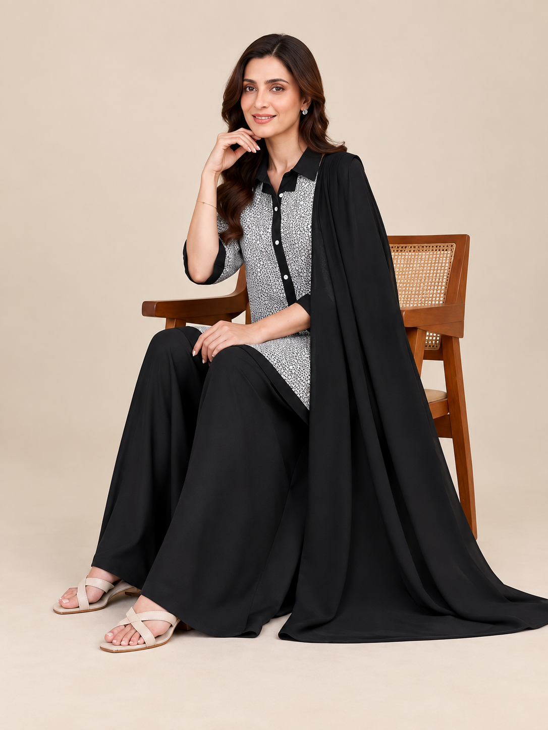 Black Diamond Dress (03 Piece)
