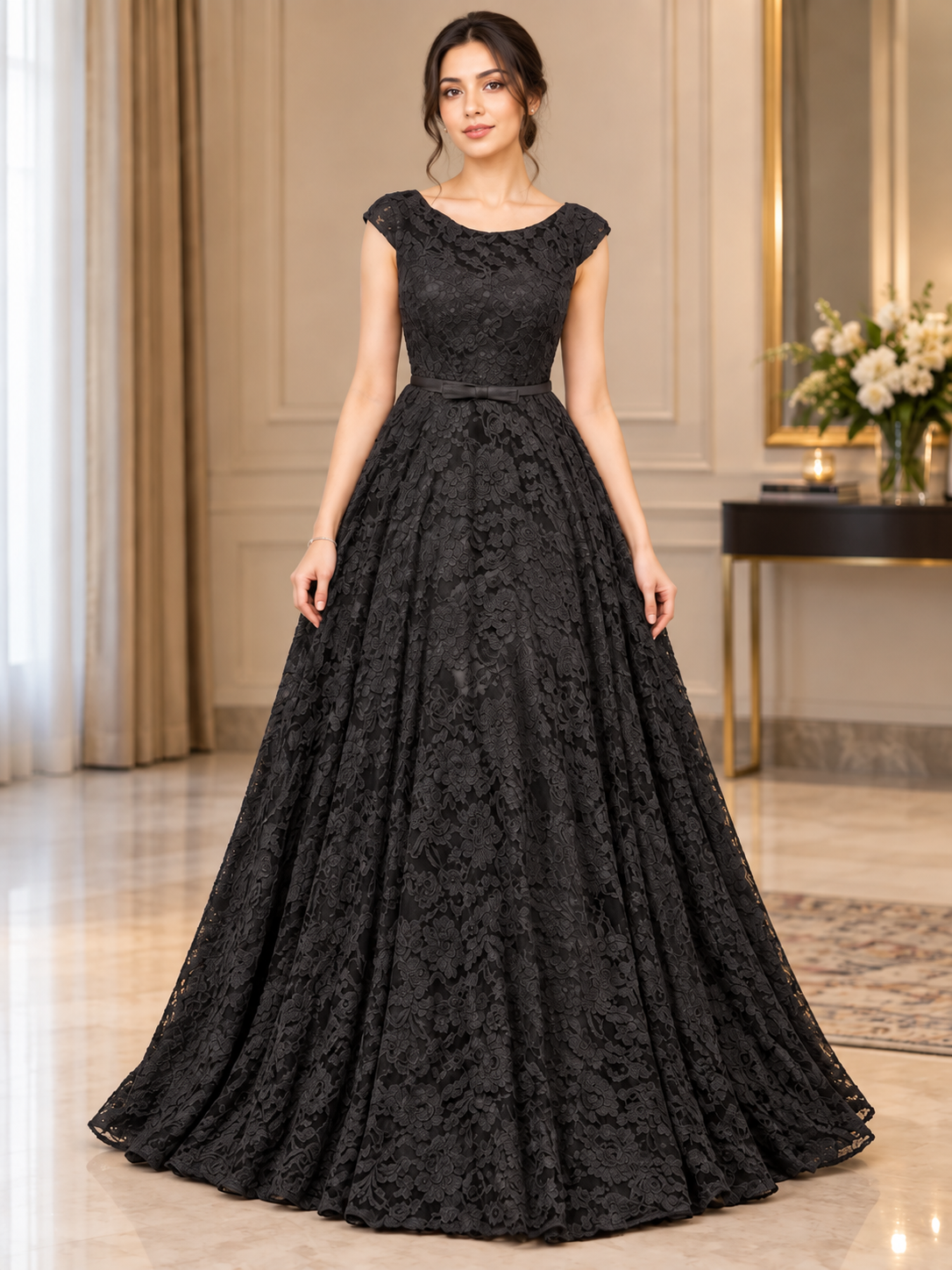 Black Umbrella Net Maxi