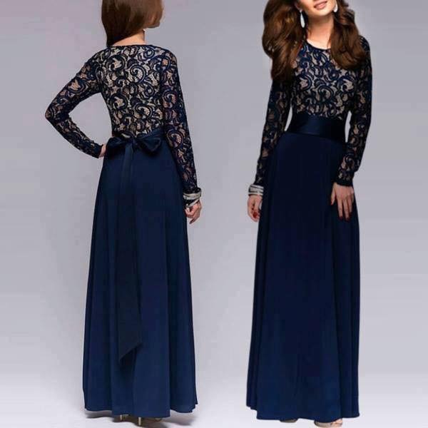 Navy Blue Maxi with Skin Lining