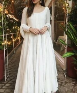 white long frock pakistani