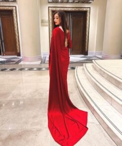 Red Silk Saree With Long Pallu