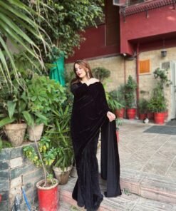 Black Velvet Saree