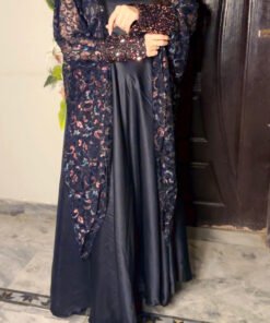 Black Retro Maxi With Sequin Cuff