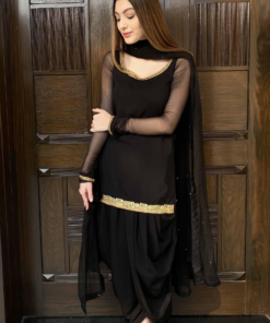 Black Patiala Dress (03 Piece)
