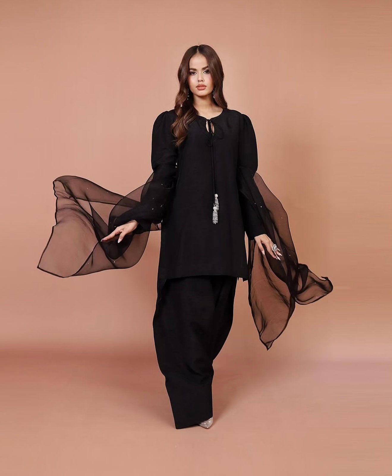 Black Stylish Cut Dress