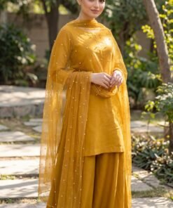 Women’s Stylish Dress with Moti Net Duppatta