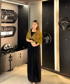 Black & Copper Crumble Dress